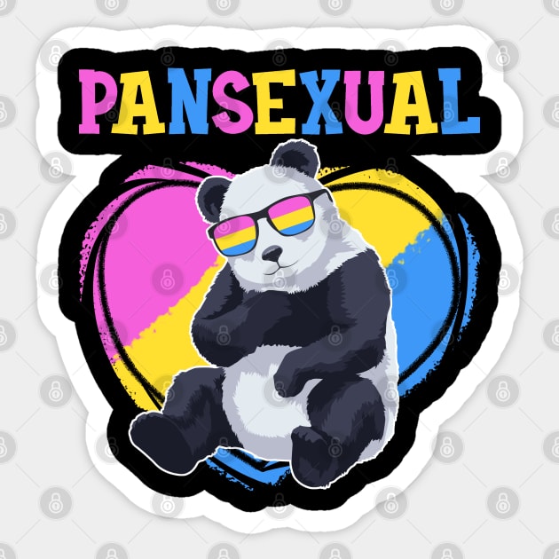 Pansexual Panda Women LGBT Pride Men Equal Rights Sticker by PomegranatePower